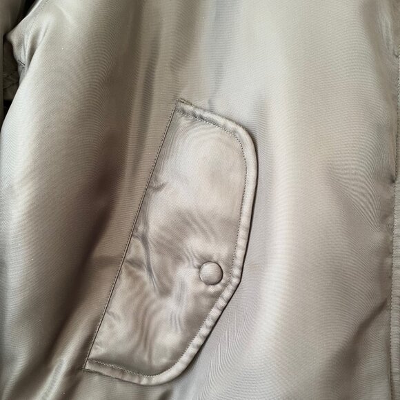Anine Bing Leon Bomber Jacket in Army Green Size M - Picture 10 of 16